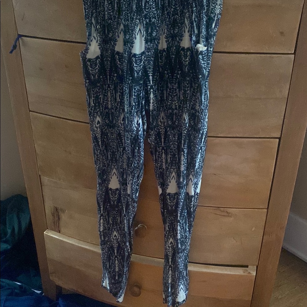 Sam & Lavi Navy and White Patterned Joggers